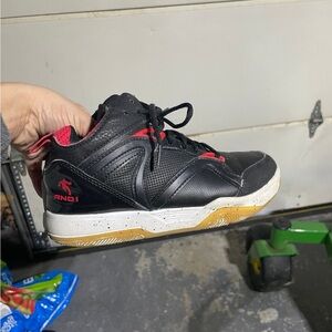 AND1 Kids Black and Red Sneakers